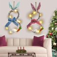 thumbnail image 3 of Easter Decorations with Decorative Rattan Lights - Cute Rabbit Wreath - Handmade Decoration - Rabbit Wreath - Easter Gift (Blue), 3 of 5