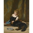 thumbnail image 2 of James Archer 12x14 Gold Ornate Wood Frame and Double Matted Museum Art Print Titled - The Fair Beauty and the Dark One (1874), 2 of 4