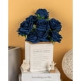 thumbnail image 5 of 10pcs Silk Roses Artificial Flowers Fake Rose for Arrangement Wedding Party Home Decoration (Fuchsia), 5 of 5