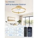 thumbnail image 5 of Ventilador de techo ZMISHIBO 50 cm Oro con luz LED y control remoto 220V, 5 of 7