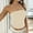 Beige, variant on WTXUE Womens Strapless Tube Tops Basic Tee Shirts Sleeveless Bandeau Going Out Crop Tops Slim Fit Tee Tops Tank Casual Short Shirts Tight Shirts Summer Outfits Beige L