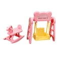 thumbnail image 3 of Siruishop Jouet de Cheval à Bascule et à Balancement 1/12 Mini Équipement de Terrain de Jeu Jouet Fée de Rôle pour Rose, 3 of 8
