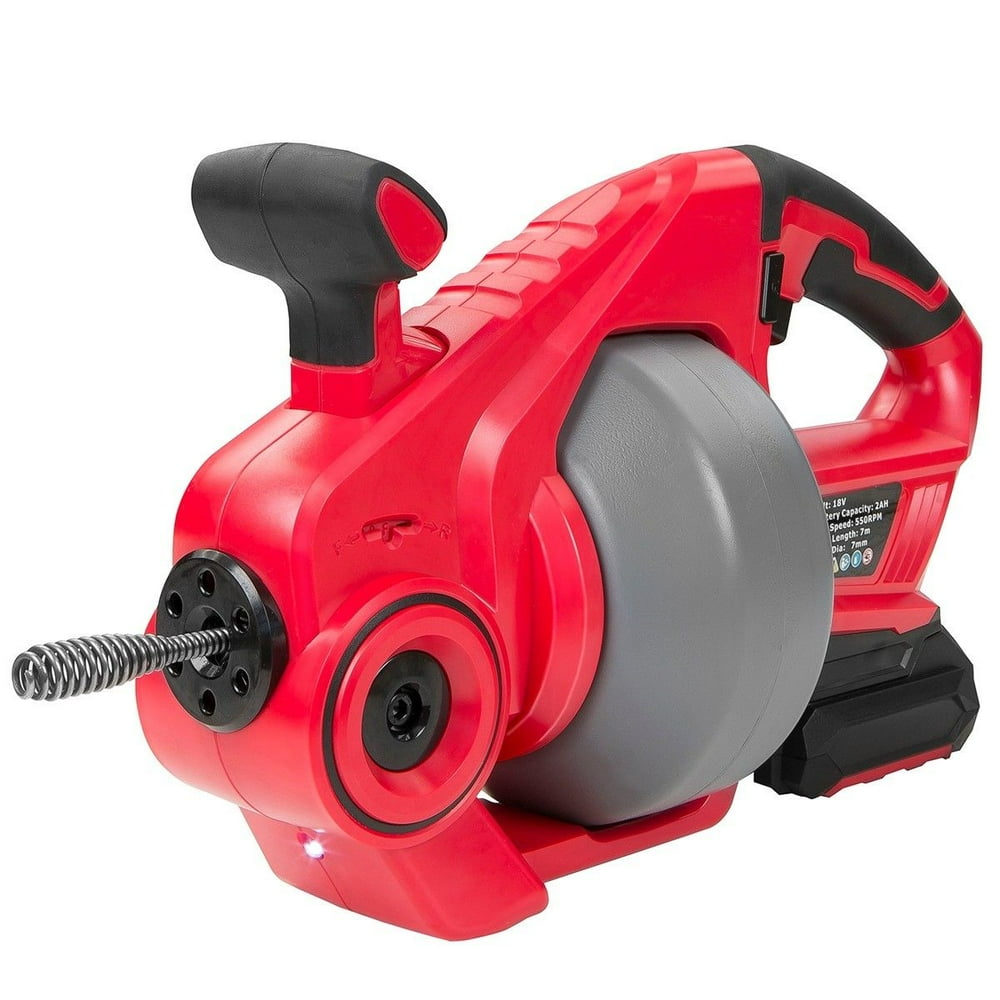 XtremepowerUS 25ft Cordless Portable Electric Plumbing Dredger Drain