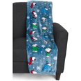 thumbnail image 1 of Christmas Throw Blanket (Blue - Puffer Coat & Sweater, Throw 50X70), 1 of 3