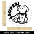 thumbnail image 2 of Super Dog with Cape Teacher Student Self-Inking Rubber Stamp Ink Stamper - Brown Ink - Medium 1 Inch, 2 of 7