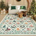 thumbnail image 2 of Lahome Christmas Area Rug,8'x10' Entry Rug Non-Slip Washable Indoor Door Mat for Living Room,Oriental Accent Throw Rug for Bedroom Kitchen, 2 of 9