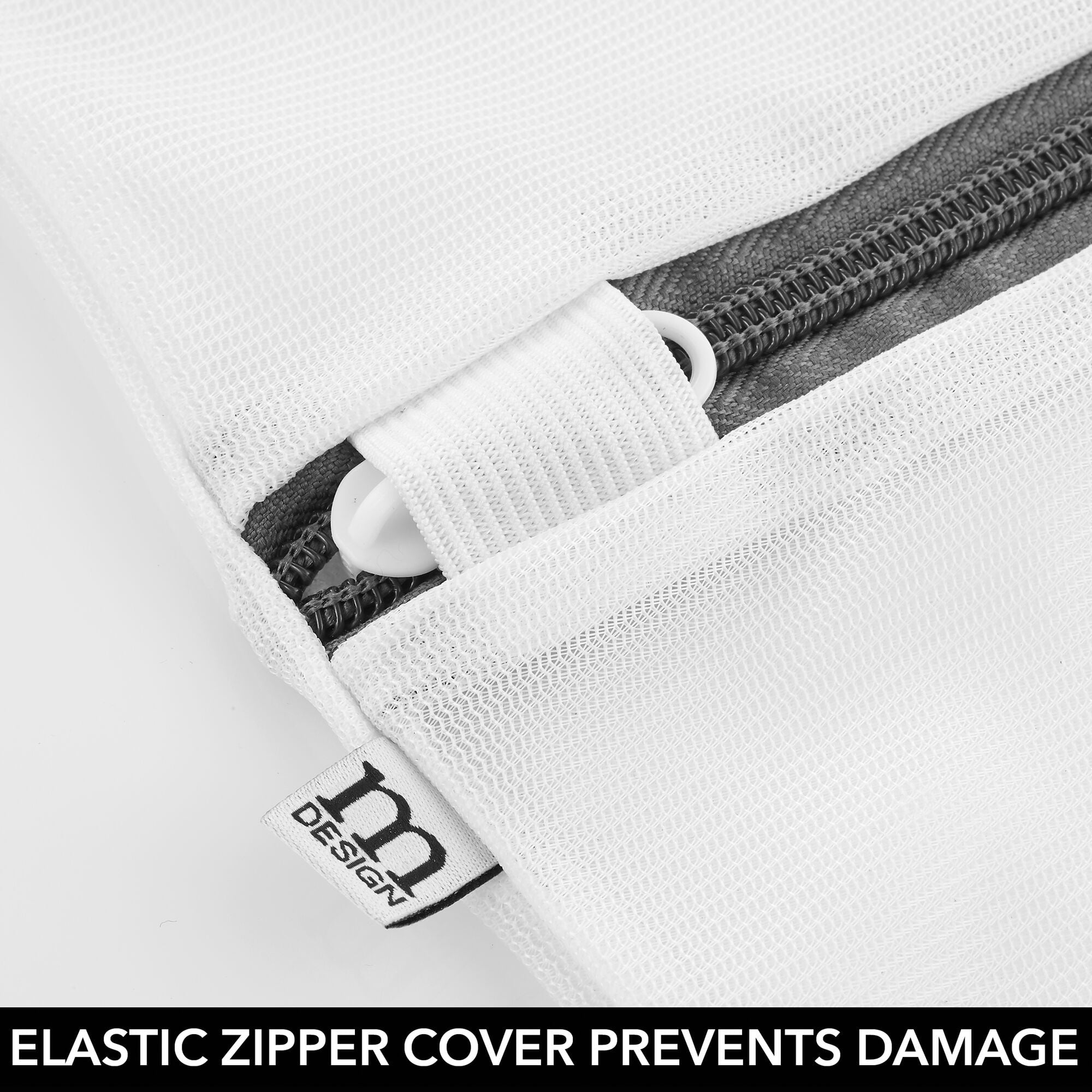 Fine Weave Fabric Zipper Closure Details about   mDesign Medium Laundry Mesh Wash Bag Was... 