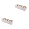 thumbnail image 2 of Billuyoard Organizador de plástico Corbata Sujetador Calcetines Cajón Envase cosmético Cajas de almacenamiento divisorias multipropósito blanco 6*26.5*8 cm 2piezas Billuyoard CBP001550, 2 of 5