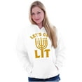 thumbnail image 3 of Hanukkah Menorah Let's Get Lit Hoodie Sweatshirt Women Men Brisco Brands M, 3 of 5