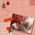 thumbnail image 5 of HighSound Pre-lit Xmas Tree Artificial Christmas 4-Piece Set, Garland, Wreath & Set of 2 Entrance Trees, with 340 Warm Lights, Pine Cones & Red Berries, Artificial Tree for Entry & Fireplace, Red, 5 of 13