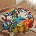 thumbnail image 4 of Adventure Time Round Tablecloth Print Decorative Table Cover Washable Table Cloths for Dining Party Picnic 36x36in, 4 of 8