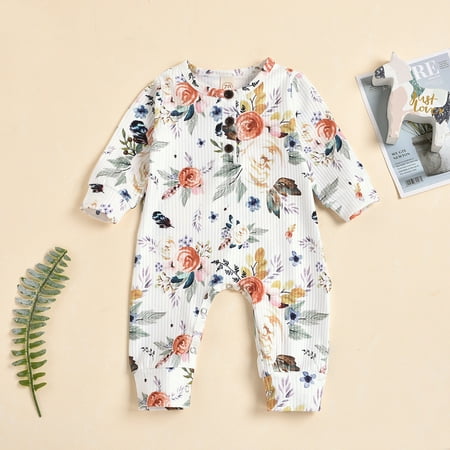 

Sodopo Baby Pajamas Newborn Infant Baby Girls Floral Print Romper Jumpsuit Sets Boy Girl Pajamas Bodysuit Toddler Jacket