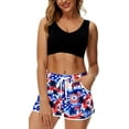 thumbnail image 5 of Women Summer Board Shorts Hawaiian Tropical Print Beach Swim Shorts with Pockets, 5 of 10