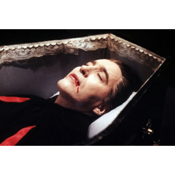 Christopher Lee Dracula Classic Lying In Coffin Blood Dripping 24x36 Poster  