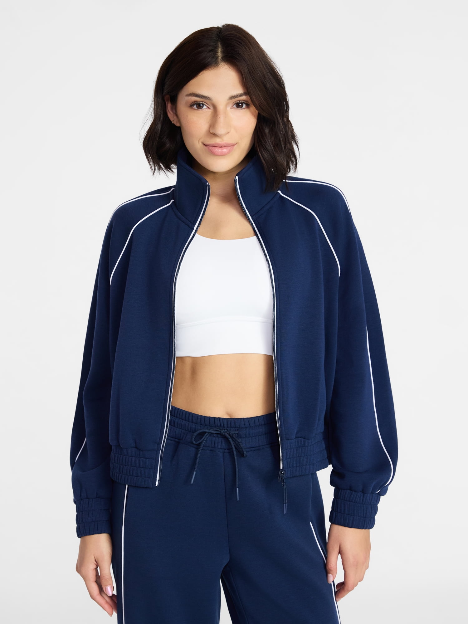 Avia Women's ScubaKnit Track Jacket, Sizes XS-XXXL