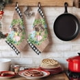 thumbnail image 6 of Easter Kitchen Towels Set of 4, Spring Colorful Eggs Flower Leaf Wood Grain Plaid Absorbent Dish Towels for Kitchen, Microfiber Hand Towel, Quick Drying Tea Towel for Cleaning Decorative Dishcloths, 6 of 7