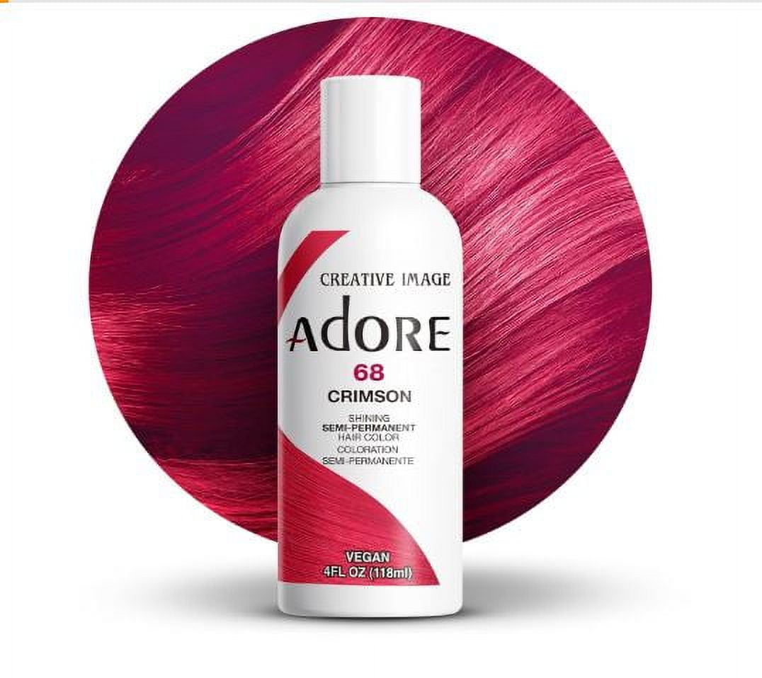 Adore Semi Permanent Hair Color 68 Crimson 4 floz All Hair Type, Adult