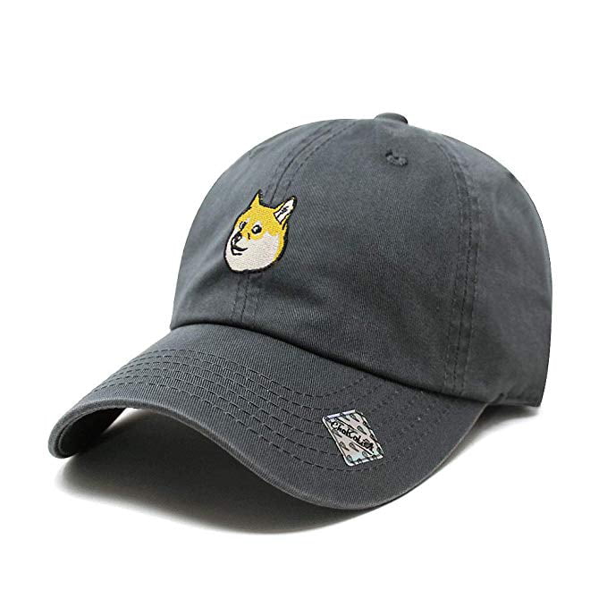 Baseball Cap for Men Women Middle Finger Doge Unisex Cotton Adjustable Jeans Cap Hat