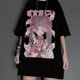 thumbnail image 3 of Camiseta Punk holgada estética para mujer, camiseta gótica Grunge oscura, camisetas góticas para mujer, ropa Harajuku, Top Y2k, ropa de calle, 3 of 5
