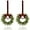 Green-2p, variant on 2 PCS Mini Christmas Wreath, 10 Inch Small Wreaths for Kitchen Cabinets, with Deep Red Bow Vintage Bells Pine and Cypress Leaves for Fireplace Window Farmhouse Indoor Home Decorations