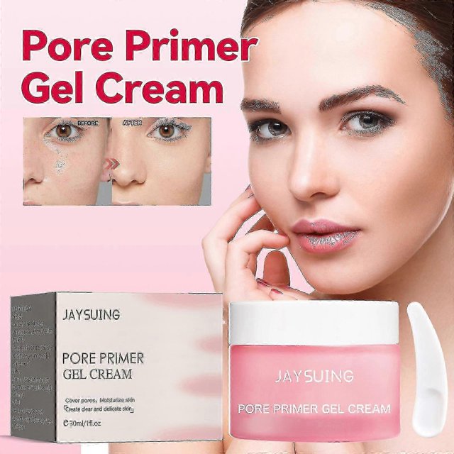 Jaysuing facial pore primer tightens pores and smoothes skin, easy to apply makeup, light and translucent concealer skin care BF |