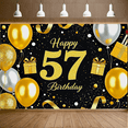 thumbnail image 7 of Glittery 57th Birthday Banner with Balloons Gift Boxes and Ribbons Background Backdrop Party Decoration Supplies for Birthday Party Photography Props Happy Birthday Celebrations, 7 of 7
