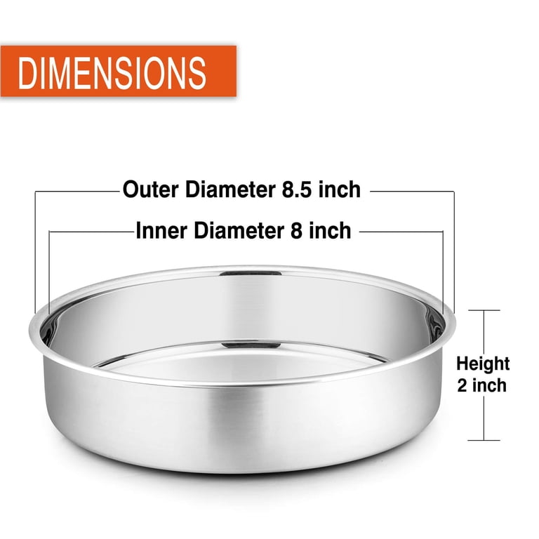 Coliware 3-Piece 8" Stainless Steel Cake Pan Set photo 6