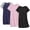 Black/Navy Blue/Pink Florals, variant on Ekouaer Nightgowns for Women Cotton Night Gown 3 Pack Sleep Shirts Short Sleeve Nightshirt Soft Sleepwear Nightdress