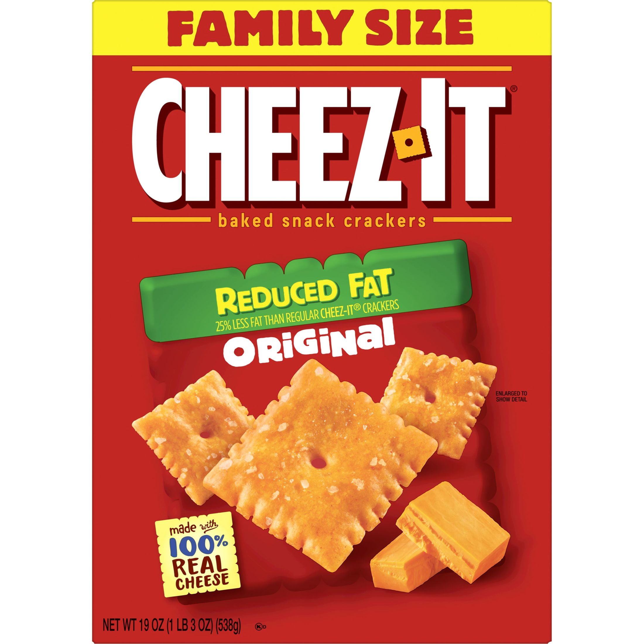 Cheez-It Reduce Fat Original Cheese Crackers, 19 oz