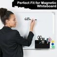 thumbnail image 5 of JOELY Magnetic Pen Holder,2 Pack Magnetic Dry Erase Marker Holder with Generous Compartments,Strong Magnet Storage Marker Pen Pencil Organizer for Refrigerator,Whiteboard,Locker Accessories, 5 of 7