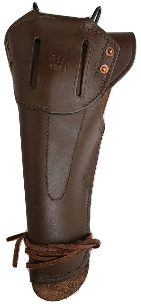 WWII Leather Utility Colt .45 M1911 Holster Embossed US - Reproduction (DARK BROWN)