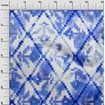 thumbnail image 3 of oneOone Polyester Spandex Royal Blue Fabric Geometrical Water Color Sewing Craft Projects Fabric Prints By Yard 56 Inch Wide, 3 of 4