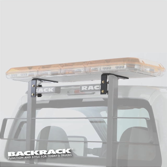 BackRack Headache Rack Light Mount 91006 Use on BackRack Model Racks; Heavy L Brackets and Fasteners; Black; Without Light
