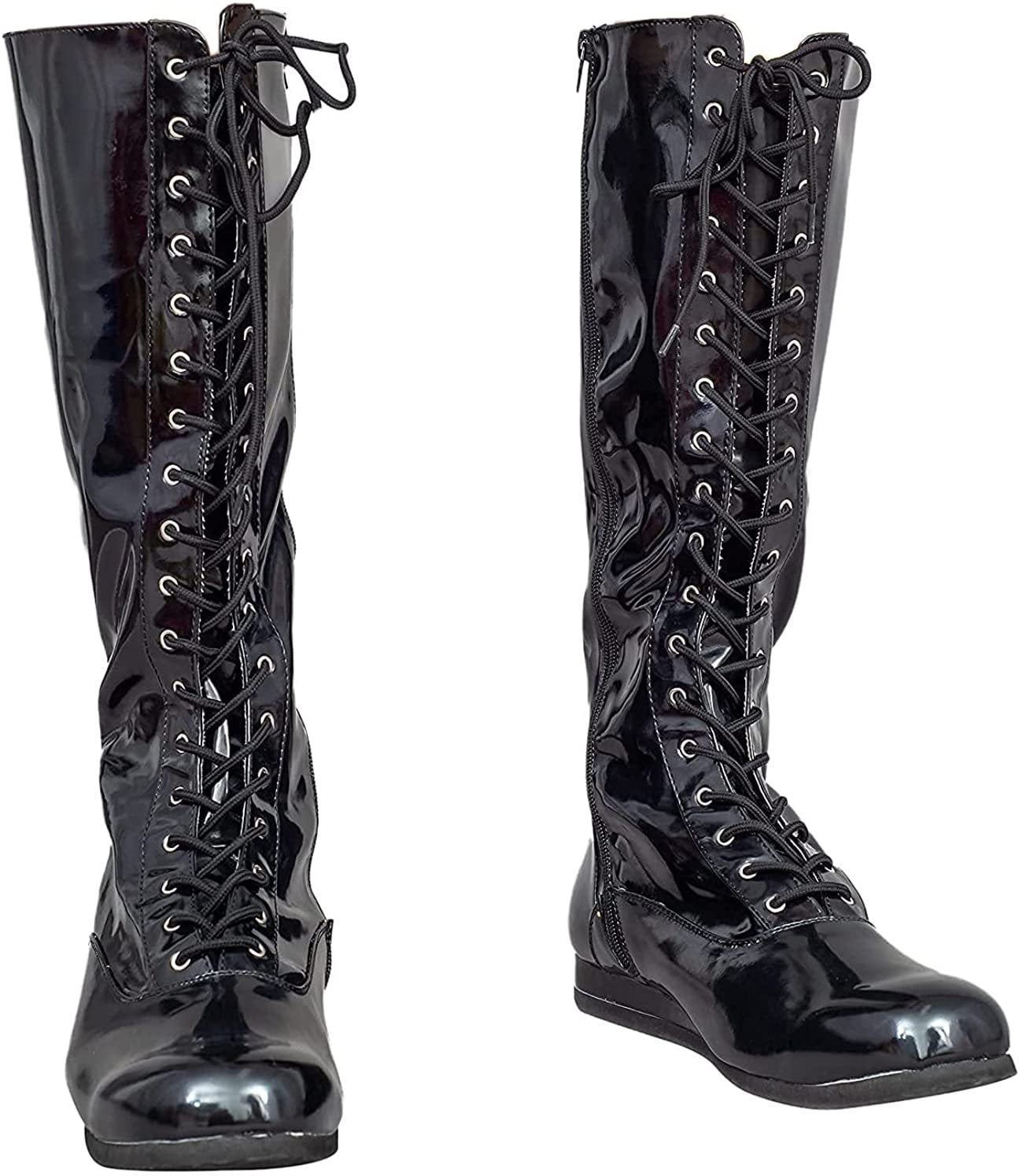 Black wrestling boots best sale