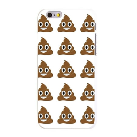 Emoji Icons Iphone 6 Plus CUSTOM White Hard Plastic Snap-On Case for Apple iPhone 6 PLUS / 6S PLUS (5.5