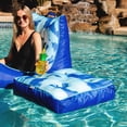 thumbnail image 5 of Big Joe Captain's Caddie No Inflation Needed Pool Float Drink Holder, Paintbrush Blue Double Sided Mesh, Quick Draining Fabric, 2 feet, 5 of 8