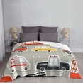 thumbnail image 4 of XMXT Flannel Throw Blanket for Couch, Warm Cartoon Car Collection Prints Bed Sofa Decor Blankets for Home Bedroom, 80 x 60 inches, 4 of 8