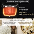 thumbnail image 4 of CUCHEN CRH-TWK1040WUS | Induction Heating Dual Pressure Rice Cooker 10 Cup (Uncooked) | High/Non-Pressure | Easy Open Handle | Stainless Cover | Auto Steam Clean | Made in Korea, 4 of 10
