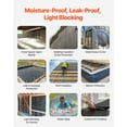 thumbnail image 4 of VEVOR 10 Mil Plastic Sheeting Heavy Duty 10' x 100', Thick Plastic Sheeting Roll, Plastic Drop Cloth Painters Tarp, Polyethylene Covering for Crawl Space Vapor Barrier, Multi-Purpose, Black, 4 of 9