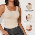 thumbnail image 5 of Takusun Women's Tummy Control Shapewear Tank Tops Seamless Round Neck Compression Tops, 5 of 6