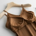 thumbnail image 6 of Built In Bra Tank Tops for Woman's Solid Color With Bra Pads Bra One Vest Camisole Top Tank Tops Brown, 6 of 8