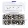 thumbnail image 2 of 160pcs Screw Nail Rivets Fasteners Flat Head Studs Kit for DIY Craft Album Book, 2 of 11