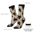 thumbnail image 2 of Yiaed Cute Black Dog Print Great elasticity Crew Socks Sports socks for Men and Women, 2 of 5