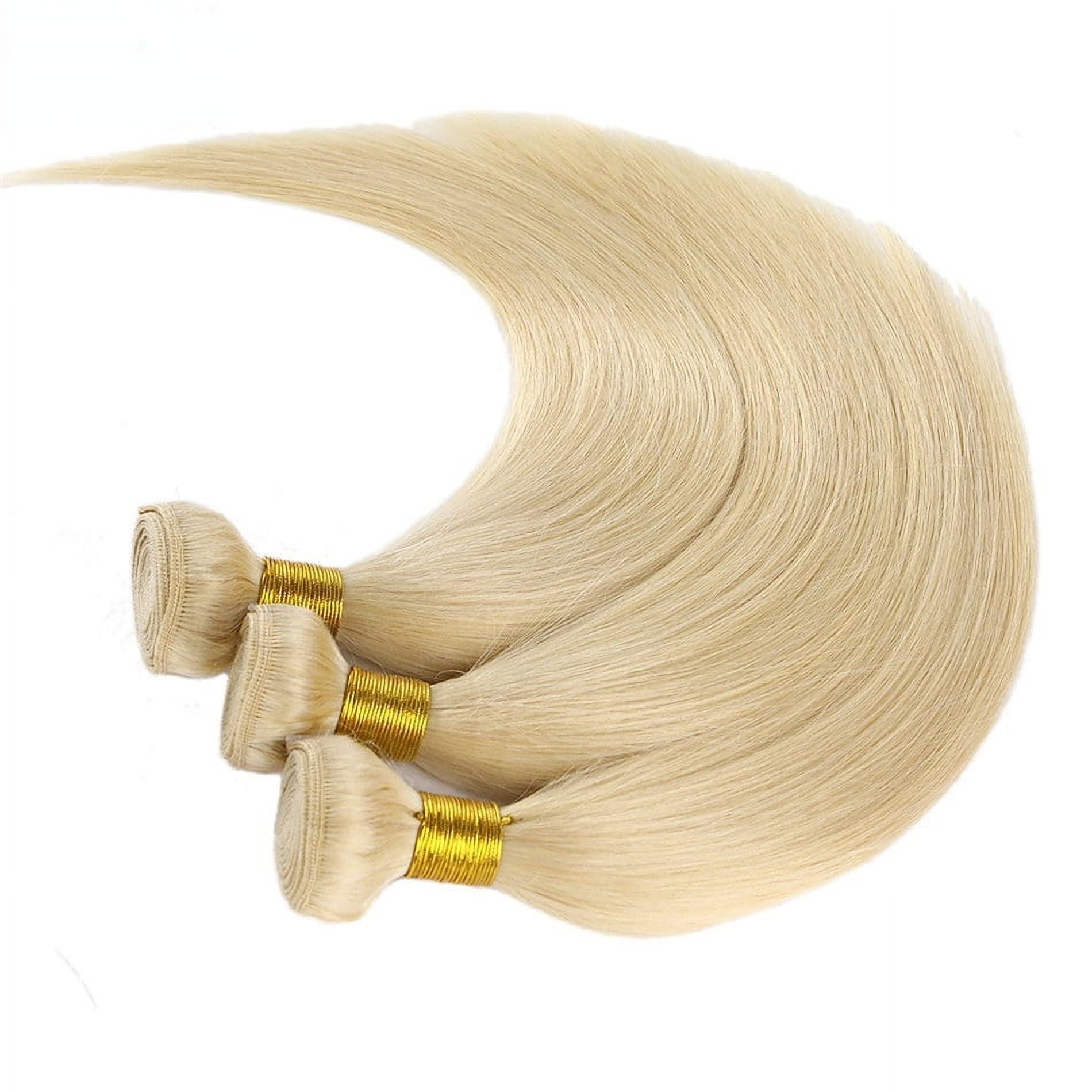 Blonde Bundles Straight Human Hair Weave 100% Brazilian Remy Natural Human Hair Weft Extensions Human Hair Bundles 613# 24inch