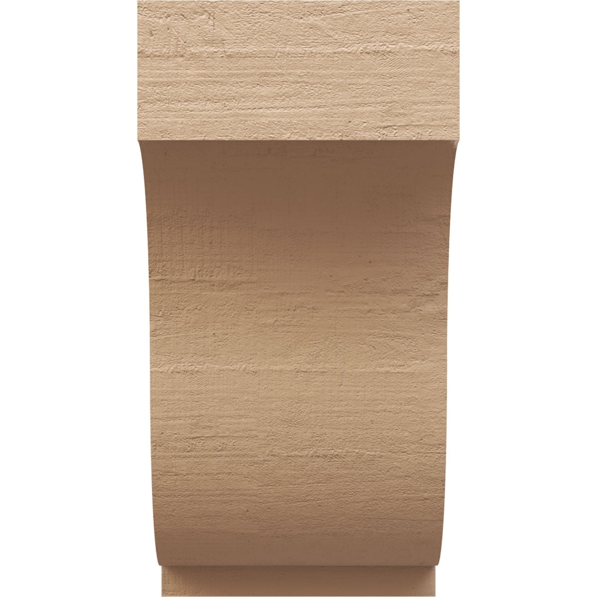 10"W x 10"D x 20"H Wide Van Buren Rough Cedar Woodgrain TimberThane Corbel, Primed Tan