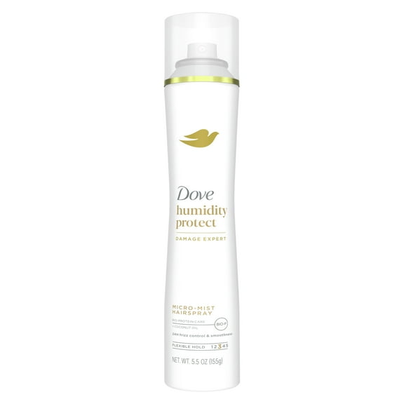 Dove Flexible Hold Styling Hair Spray Protection Against Humidity Micro-Mist 24H Frizz Control, 5 oz
