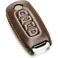 thumbnail image 3 of Vitodeco Genuine Leather Smart Key Fob Case Compatible with Nissan Sentra, Versa, Rogue, Pathfinder, Murano, Kicks, Ariya, Armada (Trunk Button, Brown), 3 of 5
