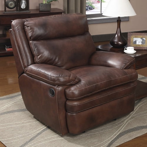 At Home Designs Clarkston Leather Manual Rocker Recliner