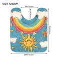 thumbnail image 5 of Yayeee Bath Rug for Bathroom Floor Non Slip Contour Fluffy Soft Absorbent Mat, 20"x24", Rainbow with Stars, 5 of 7