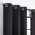 thumbnail image 3 of ECLIPSE Andover Solid Tripleweave Thermal Blackout Grommet Curtains for Bedroom (2 Panels), 42 in x 108 in, Black, 3 of 7